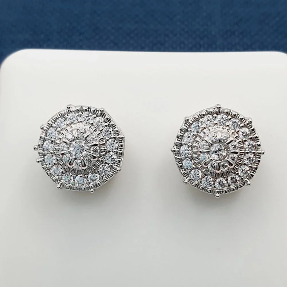 "925 Sterling Silver Plated CZ Earrings, EVBRS476 - Picture 6 of 9